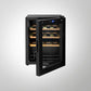 Kaff WC 48 TH BW 16-Bottle Free Standing Wine Chiller with Thermoelectric Cooling & Touch LED Display – Black Glass Door
