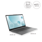 Lenovo IdeaPad 3 15IAU7 Intel Core i3 12th Gen Laptop (8GB, 512GB SSD, Windows 11 Home, 15.6 inch Full HD, MS Office 2021, Arctic Grey, 1.63 KG)