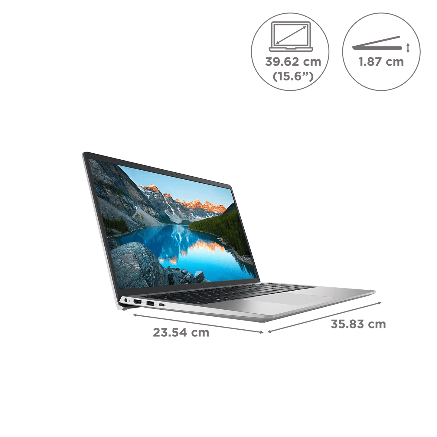 DELL Inspiron 3530 Intel Core i5 13th Gen Thin and Light Laptop (16GB, 1TB SSD, Windows, 15.6 inch FHD Display, MS Office 2021, Platinum Silver, 1.65 KG)