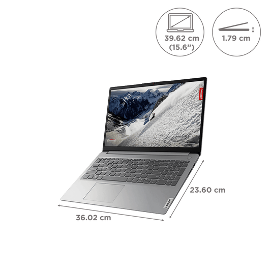 Lenovo IdeaPad 1 15AMN7 AMD Ryen 3 Laptop (8GB, 512GB SSD, Windows 11 Home, 2GB Graphics, 15.6 inch Full HD, MS Office 2021, Cloud Grey, 1.58 KG)