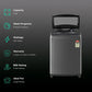 LG THD11SWM 11 Kg 5 Star AI Inverter Top Load Washing Machine (TurboWash, Steam, Wi-Fi Enabled, 6 Motion DD, Middle Black) – Fully Automatic
