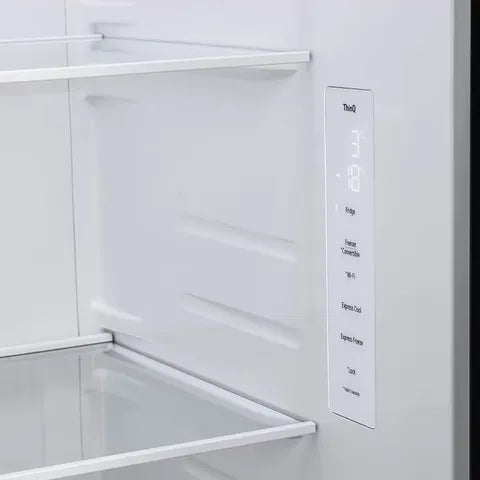 LG GLB257HWB3 Convertible 650 Litres 3 Star Frost Free Side by Side Refrigerator with Multi Air Flow (Western Black)