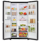 LG GLB257HWB3 Convertible 650 Litres 3 Star Frost Free Side by Side Refrigerator with Multi Air Flow (Western Black)