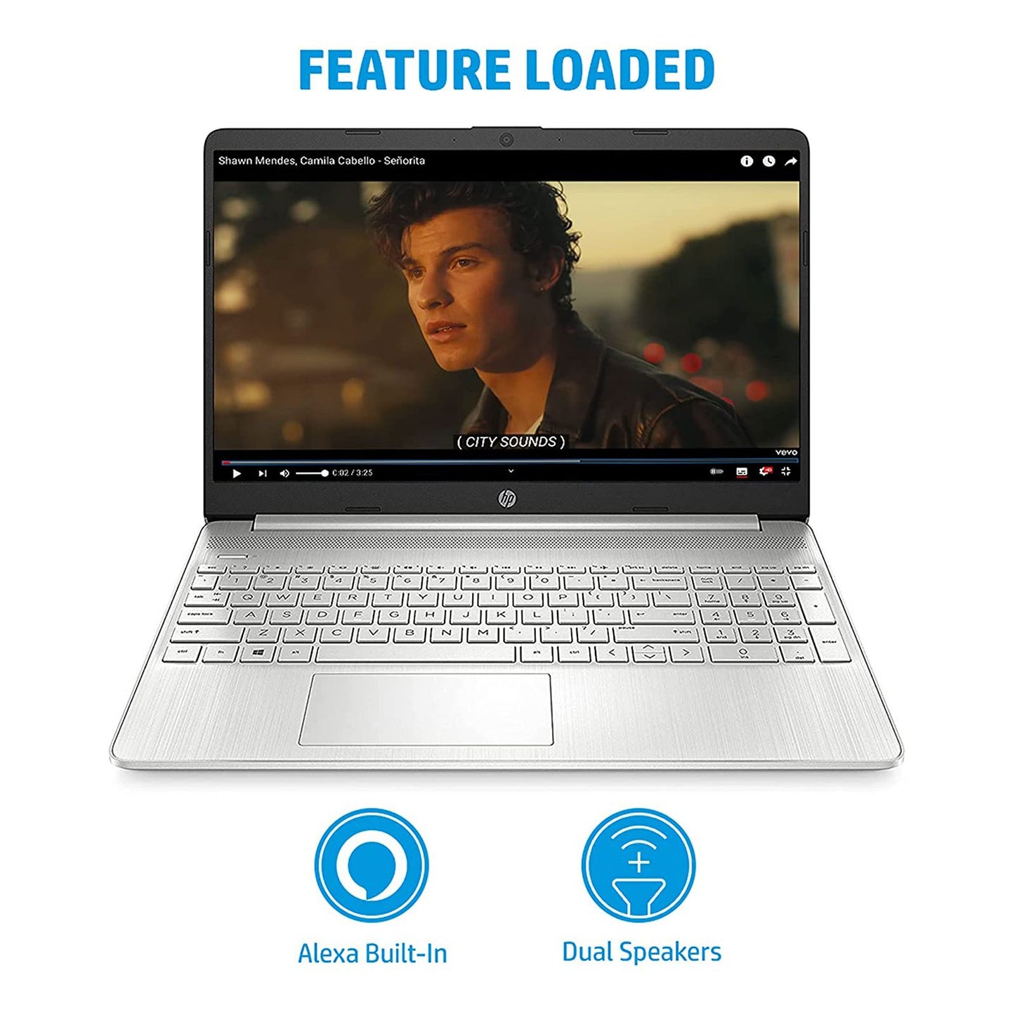 HP 15s-er2004AU AMD R7 (15.6 inch, 16GB, 512GB, Windows, MS Office 2021, AMD Radeon, Full HD Display, Natural Silver, 9A1C1PA)
