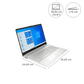 HP 15s-er2004AU AMD R7 (15.6 inch, 16GB, 512GB, Windows, MS Office 2021, AMD Radeon, Full HD Display, Natural Silver, 9A1C1PA)
