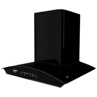 Crompton SensoSmart CHD-SSC60FLX-MBL 60cm Filterless Wall Mount Chimney with 1368 m³/hr Suction Power & 10-Year Motor Warranty (Black)