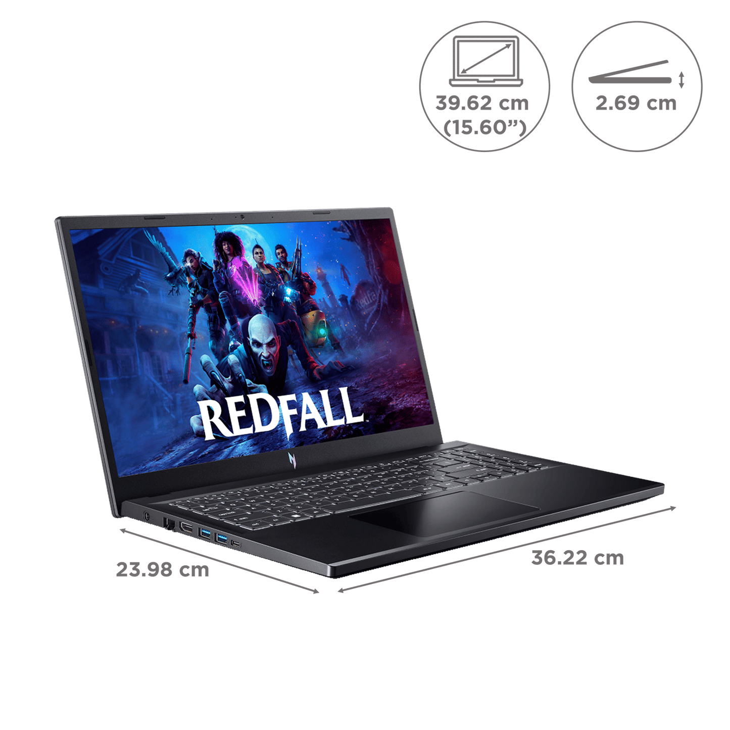 acer Nitro 5 Intel Core i5 13th Gen Gaming Laptop (16GB, 512GB, Windows 11 Home, 6GB Graphics, 15.6 inch 144 Hz FHD IPS Display, NVIDIA GeForce RTX 4050, MS Office 2021, Obsidian Black, 2.13 KG)