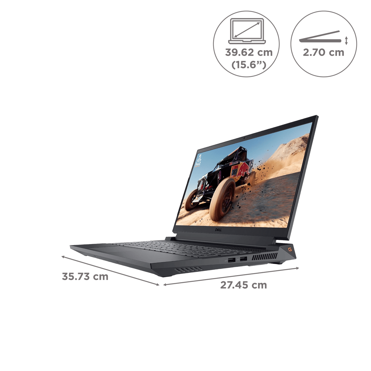 DELL G15 5530 Intel Core i7 13th Gen Laptop (16GB, 1TB SSD, Windows 11 Home, 6GB Graphics, 15.6 inch Full HD Display, MS Office 2021, Dark Shadow Gray, 2.8 KG)