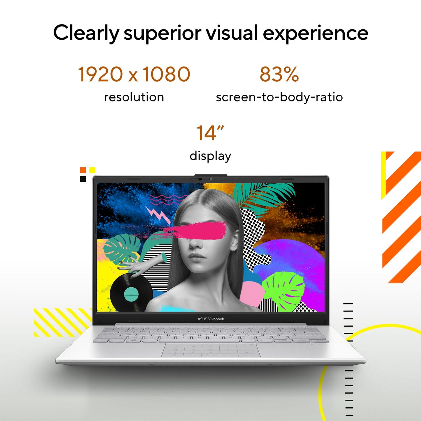 ASUS Vivobook Go 14 E1404FA-NK521WS AMD Ryzen 5 7520U 7th Gen Thin and Light Laptop (8GB, 512GB SSD, Windows 11 Home, 14 inch Full HD Display, MS Office Home & Student 2021, Cool Silver, 1.38 KG)
