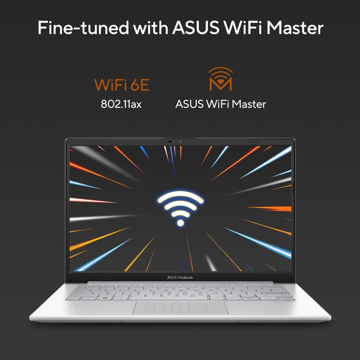 ASUS Vivobook Go 14 E1404FA-NK521WS AMD Ryzen 5 7520U 7th Gen Thin and Light Laptop (8GB, 512GB SSD, Windows 11 Home, 14 inch Full HD Display, MS Office Home & Student 2021, Cool Silver, 1.38 KG)