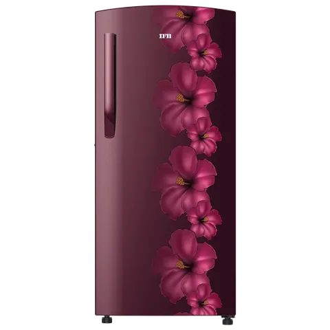 IFB IFBDC2133FRH Metal Cool 193 Litres 3 Star Direct Cool Single Door Refrigerator with Antibacterial Gasket ( Red Flower)