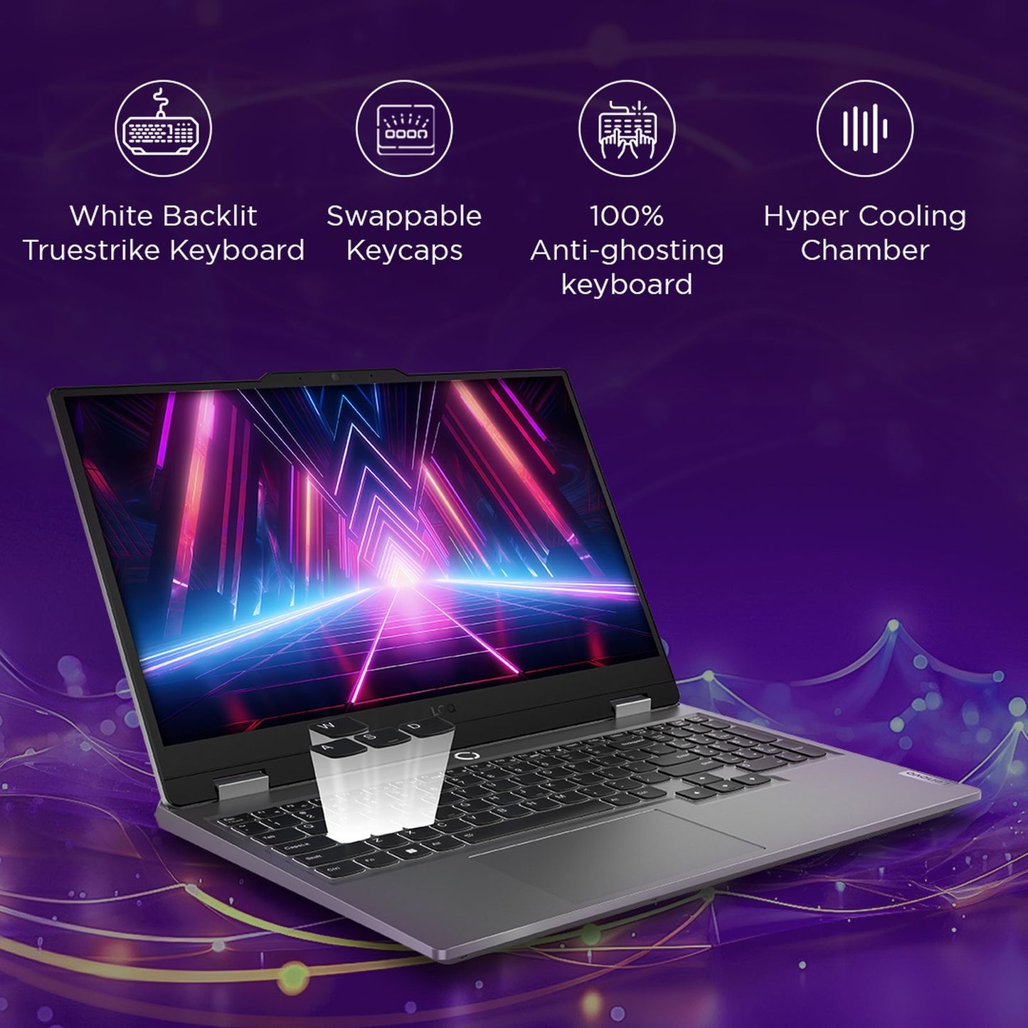 Lenovo LOQ 15IAX9 Intel Core i5 12th Gen Gaming Laptop (12GB, 512GB SSD, Windows 11 Home, 4GB Graphics, 15.6 inch 144 Hz Full HD IPS Display, NVIDIA GeForce RTX 2050, MS Office Home & Student, Luna Grey, 2.38 KG)