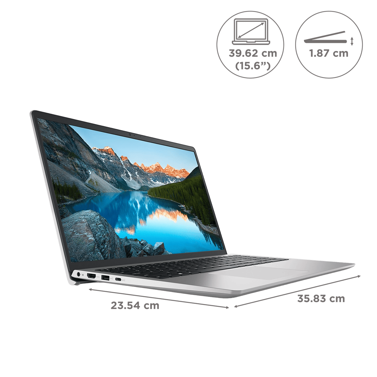 DELL Inspiron 3525 AMD Ryzen 7 5th Gen Notebook Laptop (16GB, 512GB SSD, Windows 11, 15.6 inch Full HD LED Backlit Display, MS Office Home & Student 2021, Carbon Black, 1.62 KG)
