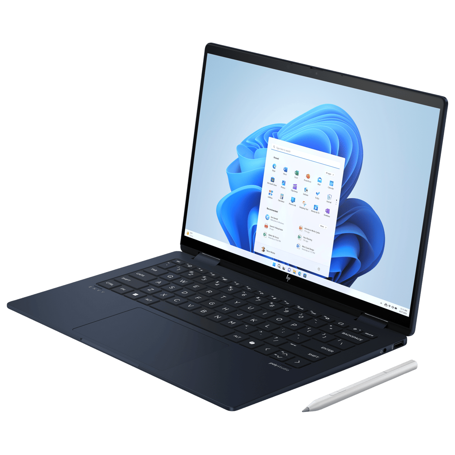 HP Envy x360 14t fc000 Intel Core Ultra 5 Touchscreen 2-in-1 Laptop (16GB, 512GB SSD, Windows 11 Home, 14 inch WUXGA IPS Display, MS Office 2021, Atmospheric Blue, 1.44 KG)