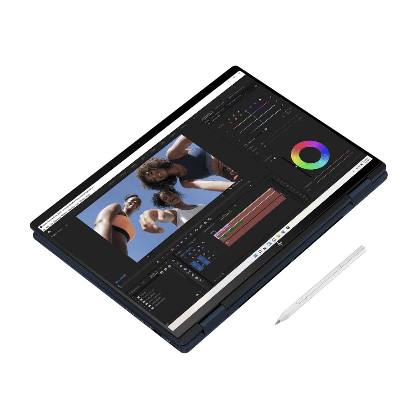 HP Envy x360 14 fc0100TU Intel Core Ultra 7 Touchscreen 2-in-1 Laptop (32GB, 1TB SSD, Windows 11 Home, 14 inch OLED Display, MS Office 2021, Atmospheric Blue, 1.39 KG)