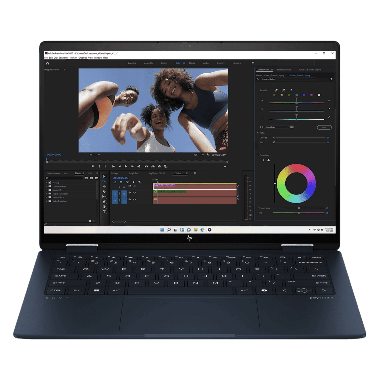 HP Envy x360 14 fc0100TU Intel Core Ultra 7 Touchscreen 2-in-1 Laptop (32GB, 1TB SSD, Windows 11 Home, 14 inch OLED Display, MS Office 2021, Atmospheric Blue, 1.39 KG)