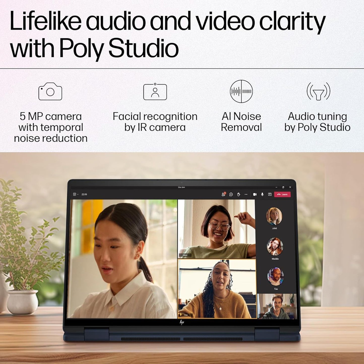 HP Envy x360 14 fc0078TU Intel Core Ultra 5 Touchscreen 2-in-1 Laptop (16GB, 512GB SSD, Windows 11 Home, 14 inch 2.8K OLED Display, MS Office 2021, Atmospheric Blue, 1.39 KG)