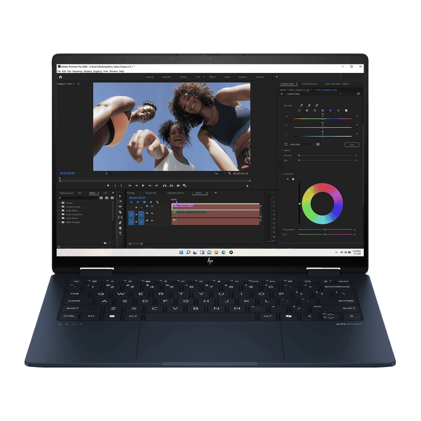 HP Envy x360 14 fc0078TU Intel Core Ultra 5 Touchscreen 2-in-1 Laptop (16GB, 512GB SSD, Windows 11 Home, 14 inch 2.8K OLED Display, MS Office 2021, Atmospheric Blue, 1.39 KG)