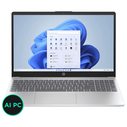 HP FD1098TU Intel Core Ultra 5 Thin and Light Laptop (8GB, 512GB SSD, Windows 11 Home, 15.6 inch Full HD Display, MS Office 2021, Natural Silver, 1.59 KG)