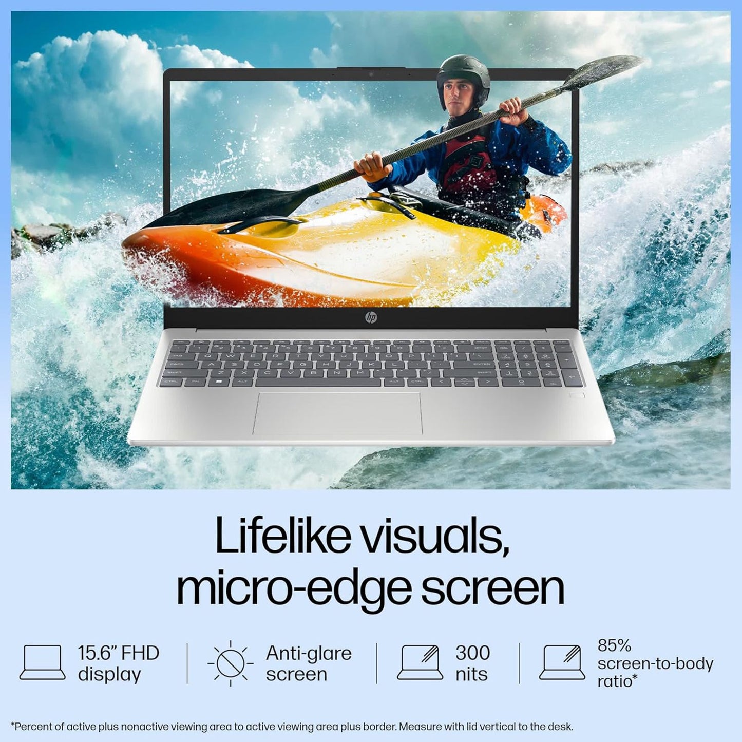 HP FD1099TU Intel Core Ultra 5 Thin and Light Laptop (16GB, 512GB SSD, Windows 11 Home, 15.6 inch Full HD Display, MS Office 2021, Natural Silver, 1.69 KG)