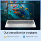 HP FD1099TU Intel Core Ultra 5 Thin and Light Laptop (16GB, 512GB SSD, Windows 11 Home, 15.6 inch Full HD Display, MS Office 2021, Natural Silver, 1.69 KG)