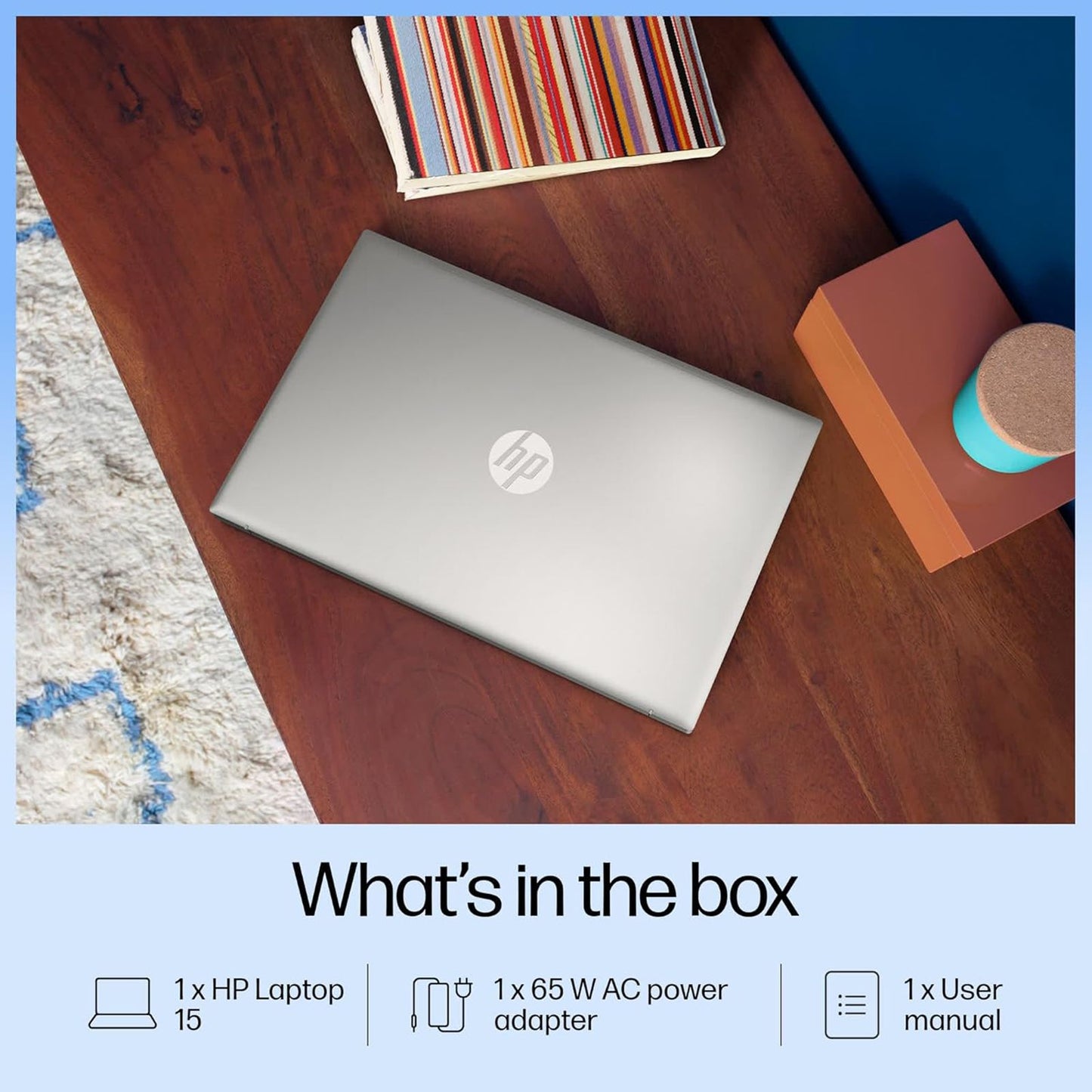 HP FD1099TU Intel Core Ultra 5 Thin and Light Laptop (16GB, 512GB SSD, Windows 11 Home, 15.6 inch Full HD Display, MS Office 2021, Natural Silver, 1.69 KG)