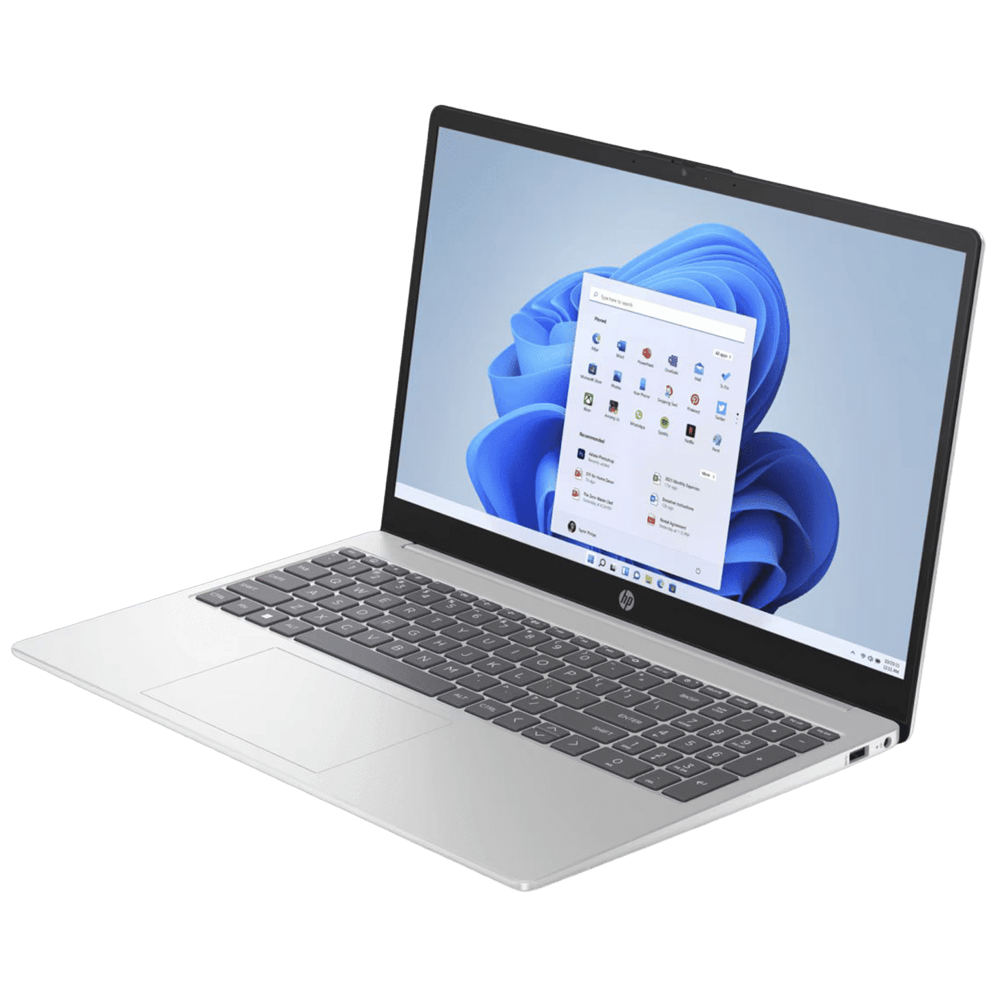 HP FD1099TU Intel Core Ultra 5 Thin and Light Laptop (16GB, 512GB SSD, Windows 11 Home, 15.6 inch Full HD Display, MS Office 2021, Natural Silver, 1.69 KG)
