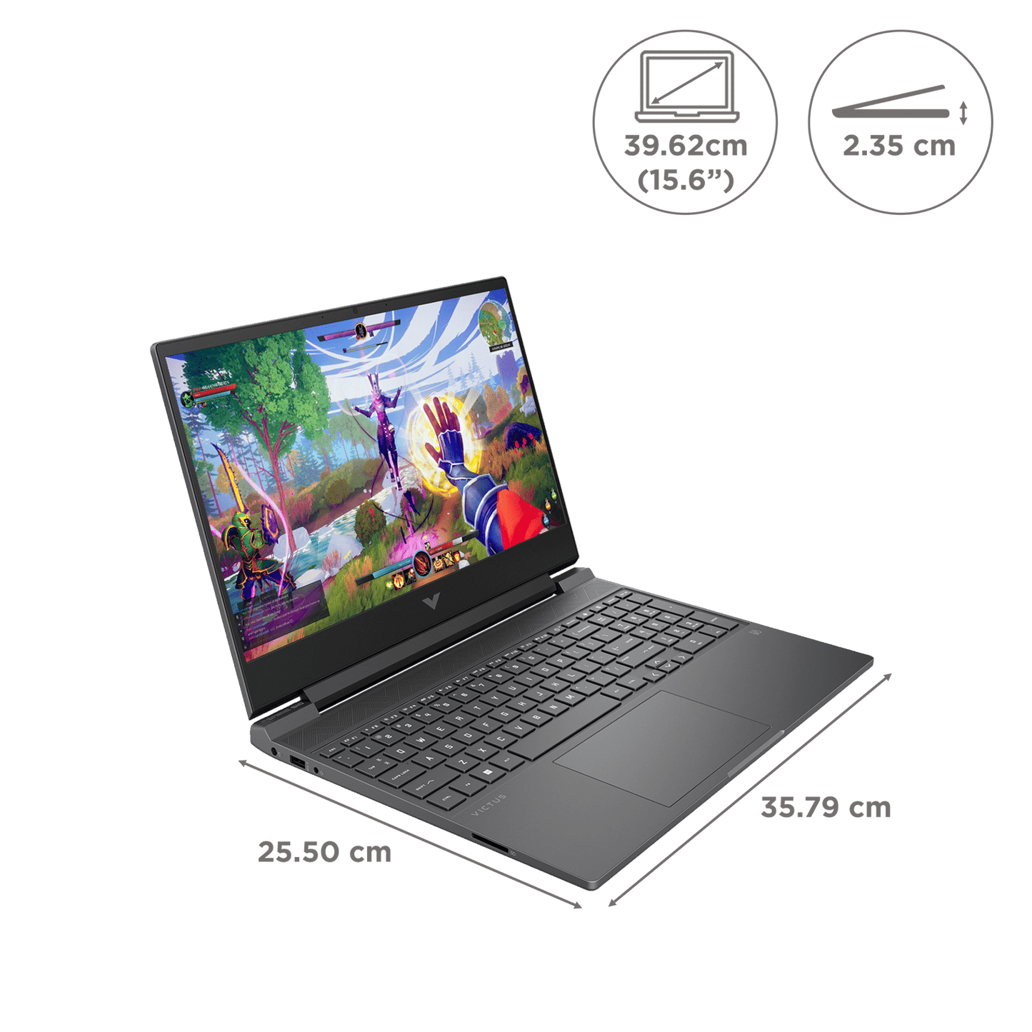 HP Victus Intel Core i7 13th Gen Gaming Laptop (16GB, 512GB SSD, Windows 11 Home, 8GB Graphics, 15.6 inch 144 Hz Full HD IPS Display, NVIDIA GeForce RTX 4060, MS Office 2021, Mica Silver, 2.29 KG)