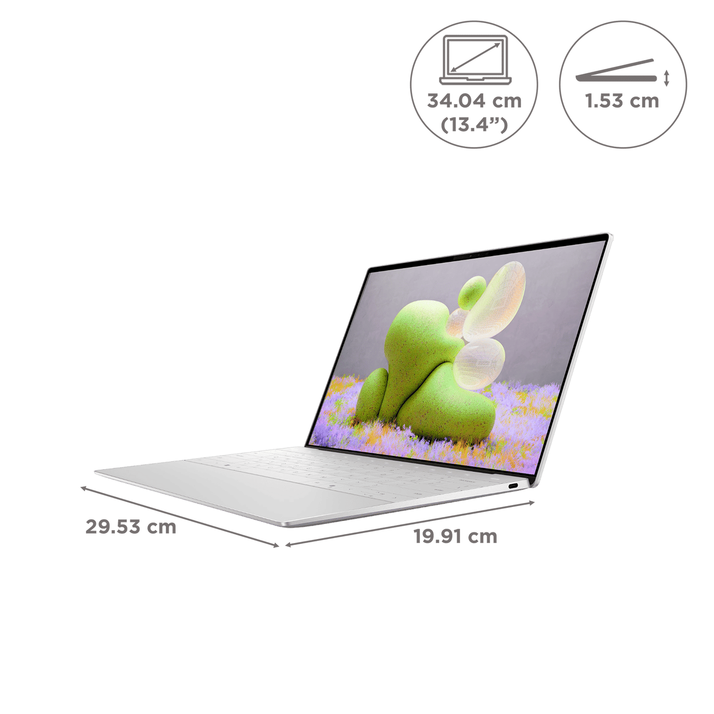 DELL XPS 13 Intel Core Ultra 7 Thin and Light Laptop (16GB, 512GB SSD, Windows 11 Home, 13.4 inch FHD Plus Display, MS Office Home & Student 2021, Platinum, 1.19 KG)