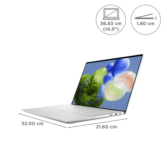 DELL XPS 14 Intel Core Ultra 7 TouchscreenThin & Light Laptop (16GB, 1TB SSD, Windows 11 Home, 14.5 inch UHD OLED Display, MS Office Home & Student 2021, Platinum, 1.74 KG)
