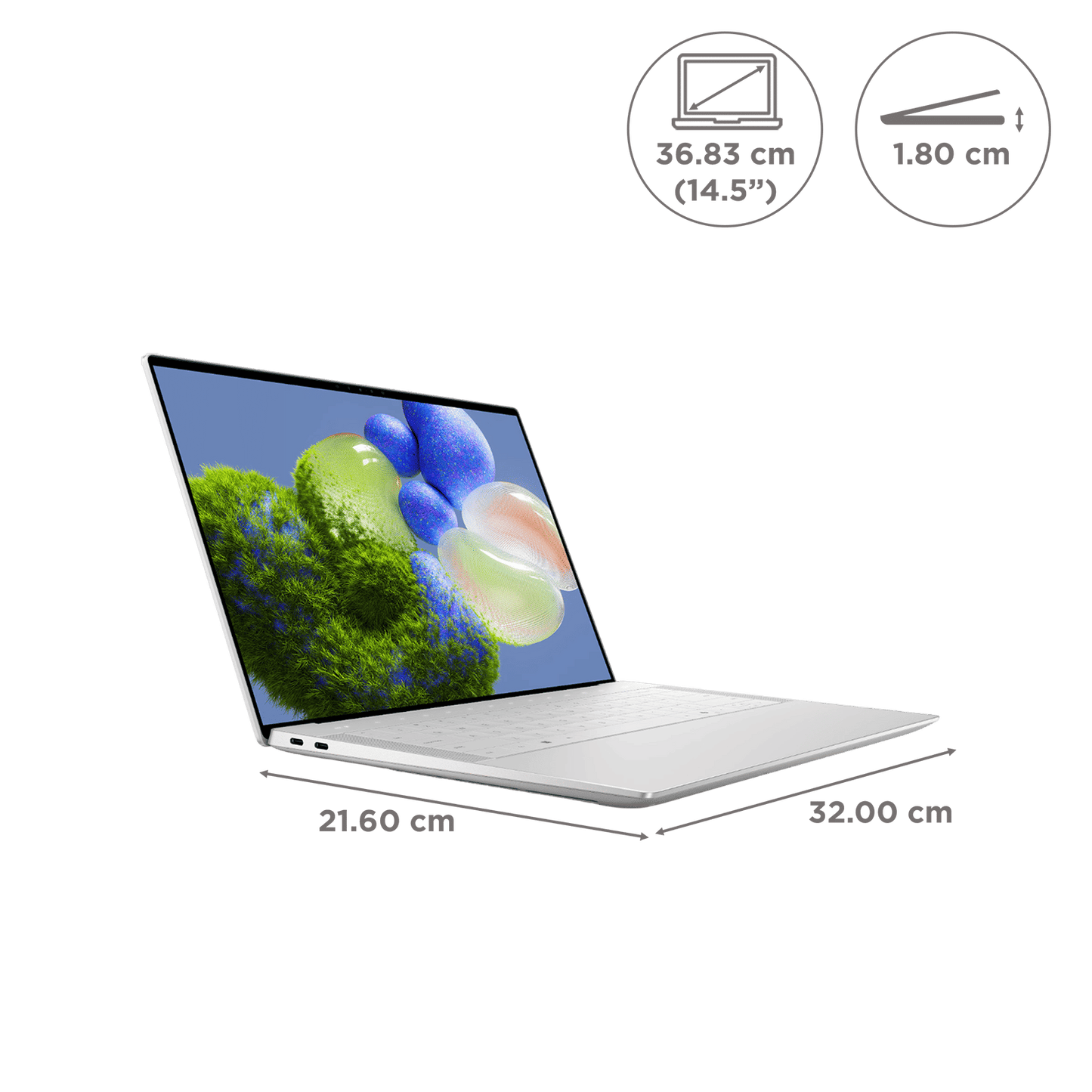 DELL XPS 14 Intel Core Ultra 7 Touchscreen Thin and Light Laptop (32GB, 1TB SSD, Windows 11 Home, 6GB Graphics, 14.5 inch OLED Display, MS Office 2021, Platinum Silver, 1.69 KG)