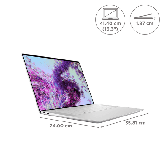 DELL XPS 16 Intel Core Ultra 9 Touchscreen Laptop (32GB, 1TB SSD, Windows 11 Home, 8GB Graphics, 16.3 inch OLED Display, MS Office & Student 2021, Platinum, 2.20 KG)