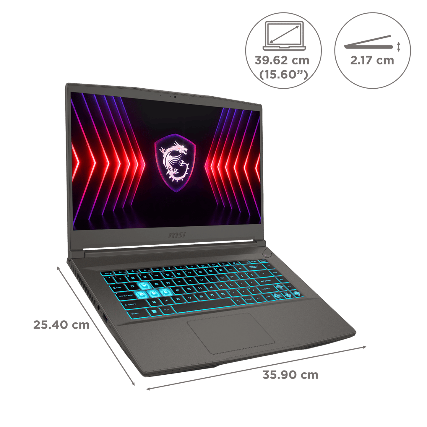 MSI Thin 15 B13UC-2019IN Intel Core i7 13th Gen Gaming Laptop (16GB, 512GB SSD, Windows 11 Home, 4GB Graphics, 15.6 inch 144 Hz FHD IPS-Level Display, NVIDIA GeForce RTX 3050, MS Office 2021, Cosmos Gray, 1.86 KG)