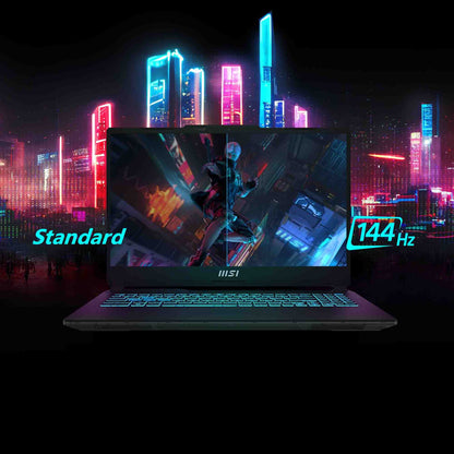 MSI Cyborg 15 A13VFK 1079IN Intel Core i7 13th Gen Gaming Laptop (16GB, 512GB SSD, Windows 11 Home, 8GB Graphics, 15.6 inch 144 Hz FHD Display, NVIDIA GeForce RTX 4060, MS Office Home & Student 2021, Translucent Black, 1.98 KG)