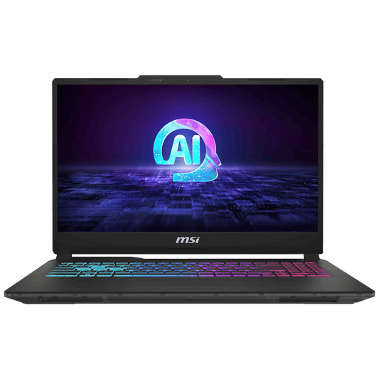 MSI Cyborg 15 AI A1VEK 096IN Intel Core Ultra 7 Gaming Laptop (16GB, 512GB SSD, Windows 11 Home, 6GB Graphics, 15.6 inch 144 Hz FHD Display, NVIDIA GeForce RTX 4050, MS Office Home & Student 2021, Translucent Black, 1.98 KG)