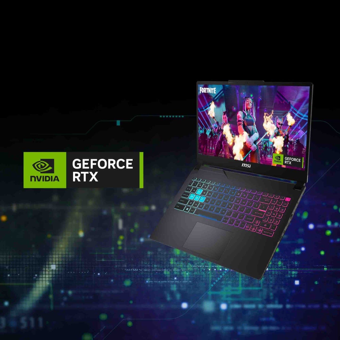 MSI Cyborg 15 AI A1VEK 096IN Intel Core Ultra 7 Gaming Laptop (16GB, 512GB SSD, Windows 11 Home, 6GB Graphics, 15.6 inch 144 Hz FHD Display, NVIDIA GeForce RTX 4050, MS Office Home & Student 2021, Translucent Black, 1.98 KG)