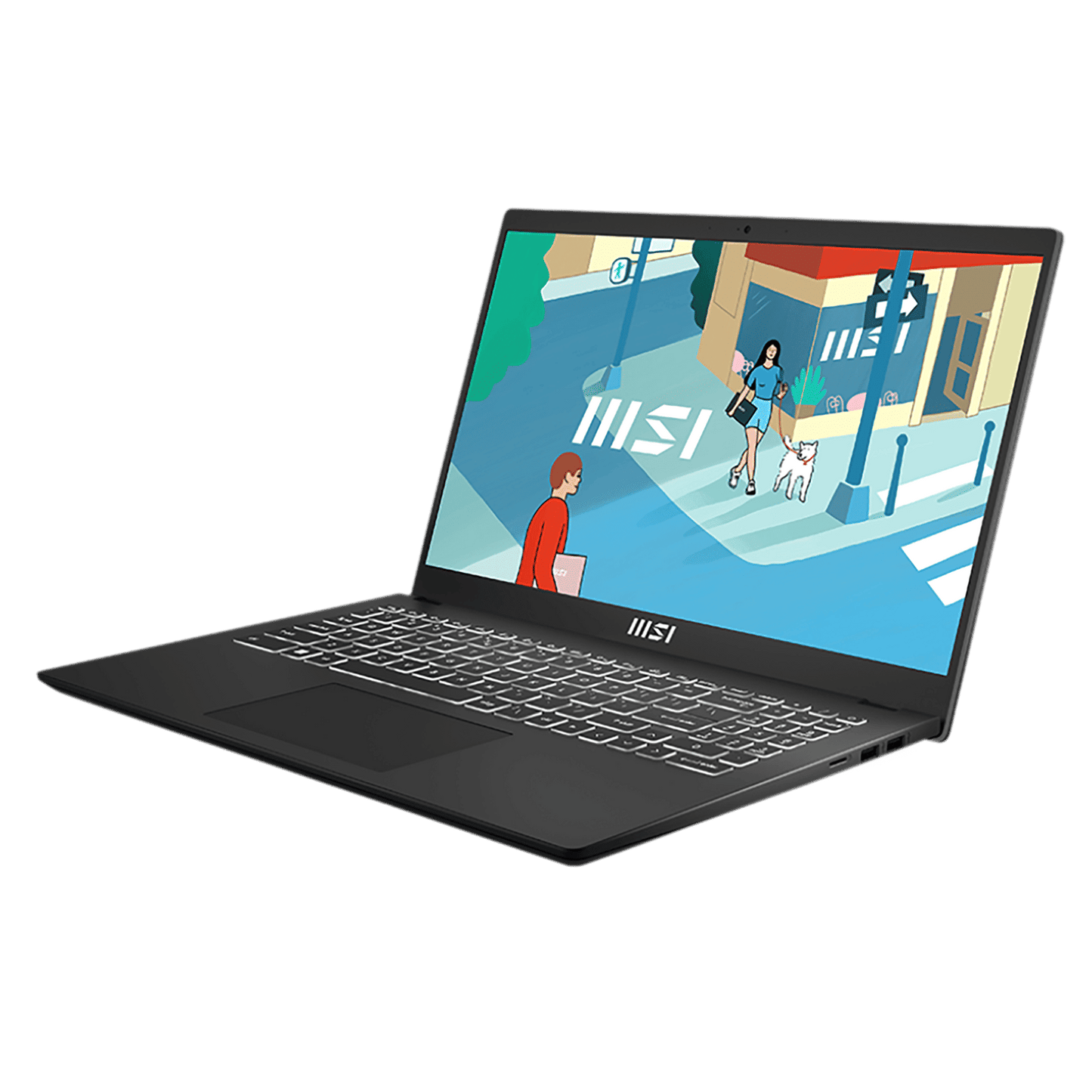 MSI Modern 15 H B13M 225IN Intel Core i7 13th Gen Business Laptop (16GB, 512GB SSD, Windows 11 Home, 15.6 inch Full HD IPS Display, MS Office 2021, Classic Black, 1.9 KG)