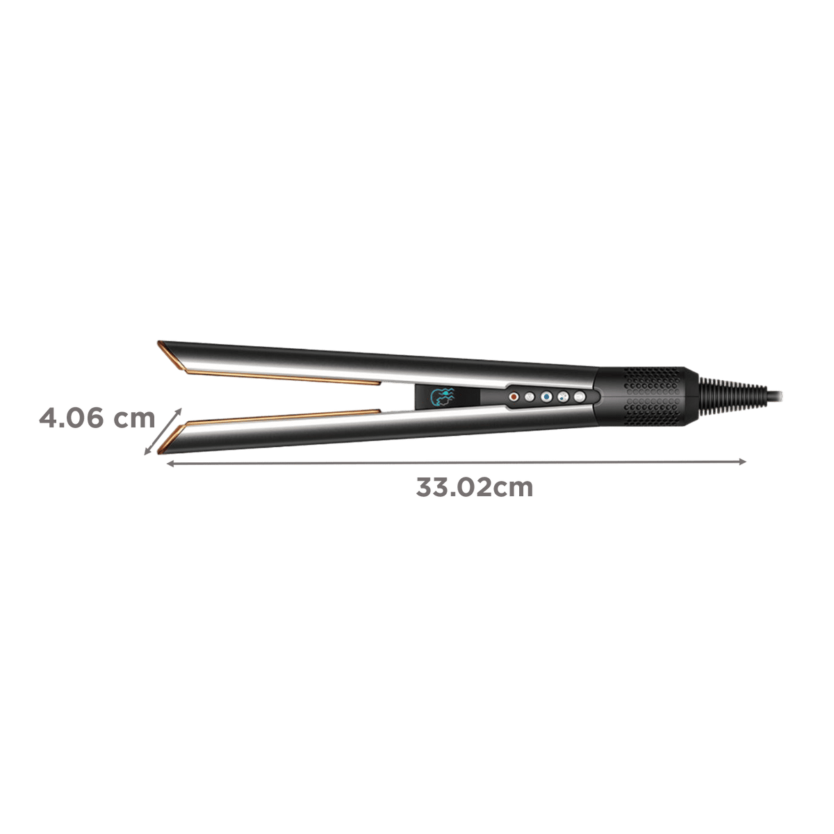 Dyson Airstrait™ HT01-BNBC-IN Hair Straightener with Wet to Dry Styling, No Heat Damage, Airflow Technology & LCD Display (Bright Nickel/Bright Copper)