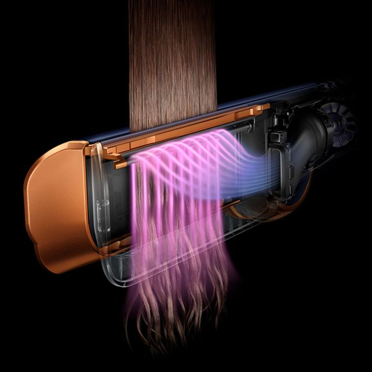 Dyson Airstrait™ HT01-BNBC-IN Hair Straightener with Wet to Dry Styling, No Heat Damage, Airflow Technology & LCD Display (Bright Nickel/Bright Copper)
