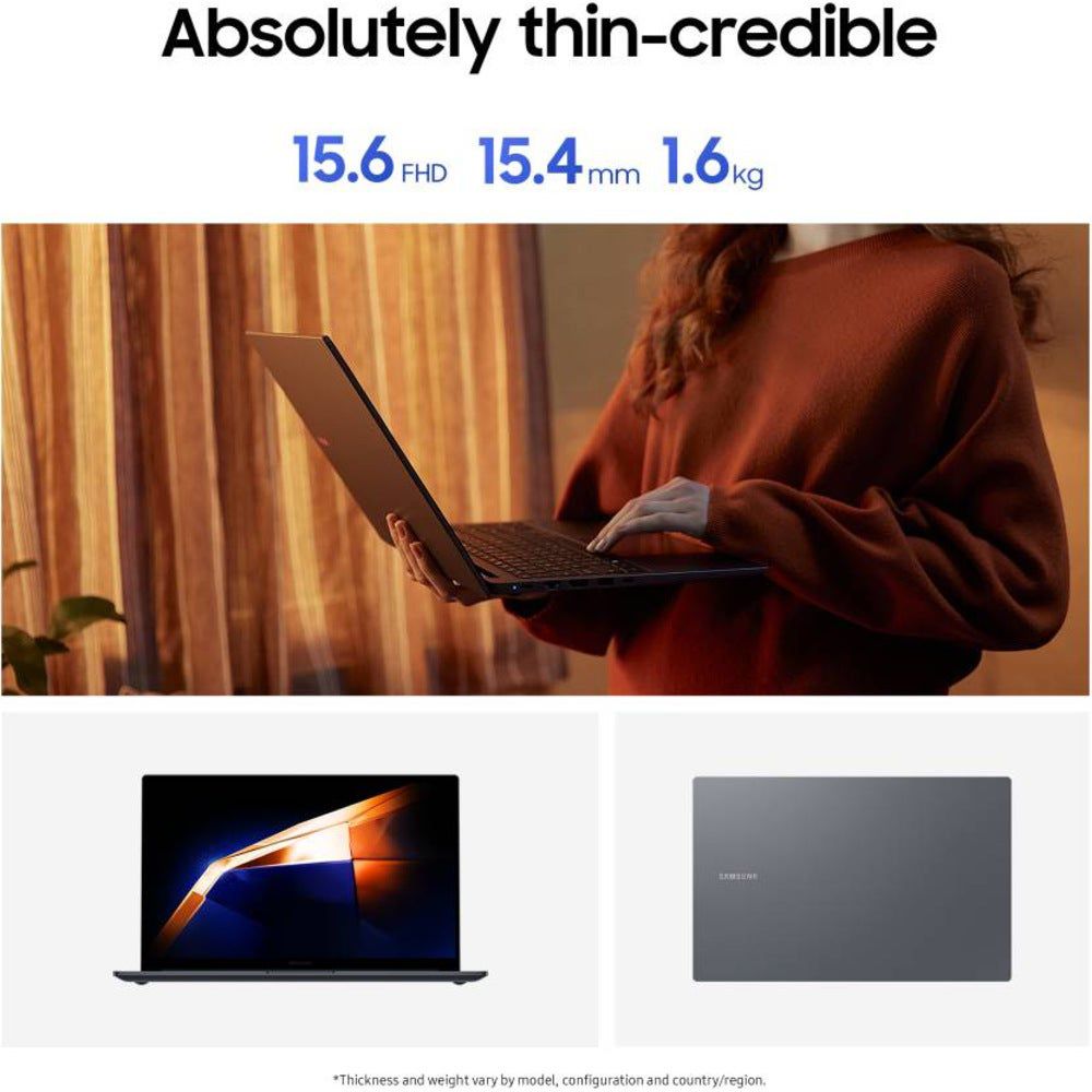 SAMSUNG Galaxy Book4 Intel Core 5 Thin & Light Laptop (16GB, 512GB SSD, Windows 11 Home, 15.6 inch Full HD LED Display, MS Office 2021, Gray, 1.55 KG)