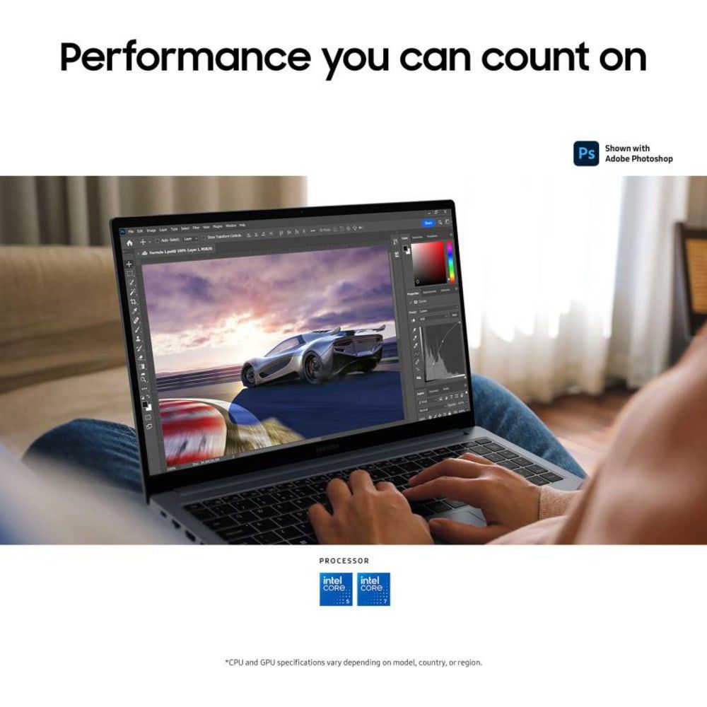 SAMSUNG Galaxy Book4 Intel Core 5 Thin & Light Laptop (16GB, 512GB SSD, Windows 11 Home, 15.6 inch Full HD LED Display, MS Office 2021, Gray, 1.55 KG)
