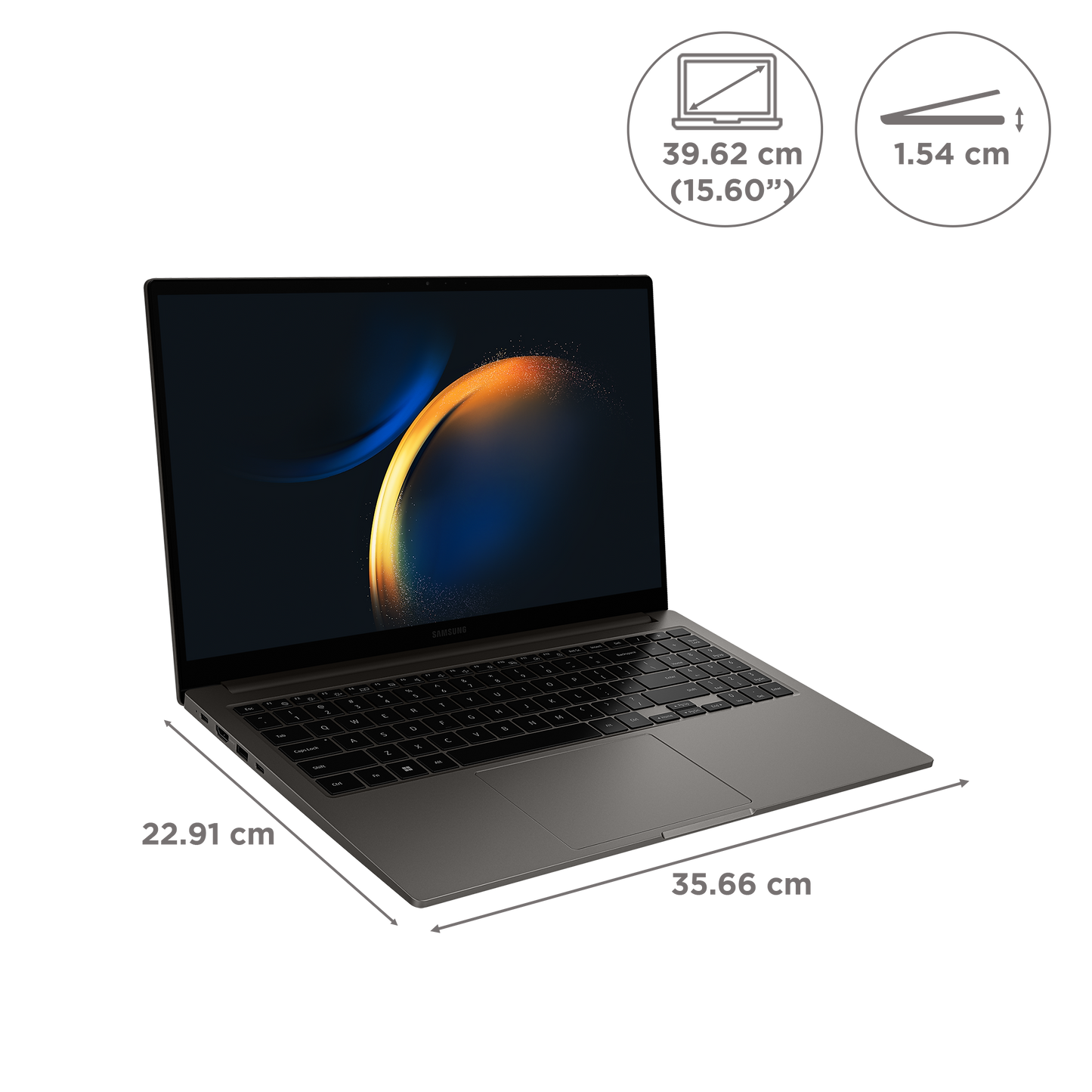 SAMSUNG Galaxy Book4 Intel Core 5 Thin & Light Laptop (16GB, 512GB SSD, Windows 11 Home, 15.6 inch Full HD LED Display, MS Office 2021, Gray, 1.55 KG)