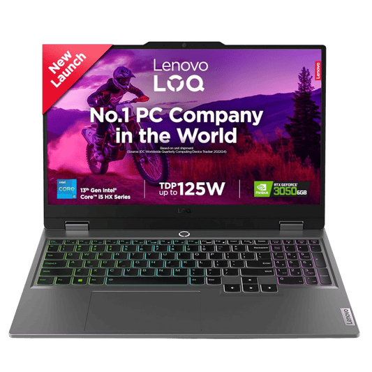 Lenovo LOQ 15IRX9 Intel Core i5 13th Gen Gaming Laptop (16GB, 512GB SSD, Windows 11 Home, 6GB Graphics, 15.6 inch 144 Hz Full HD IPS Display, NVIDIA GeForce RTX 3050, MS Office 2021, Luna Grey, 2.38 KG)