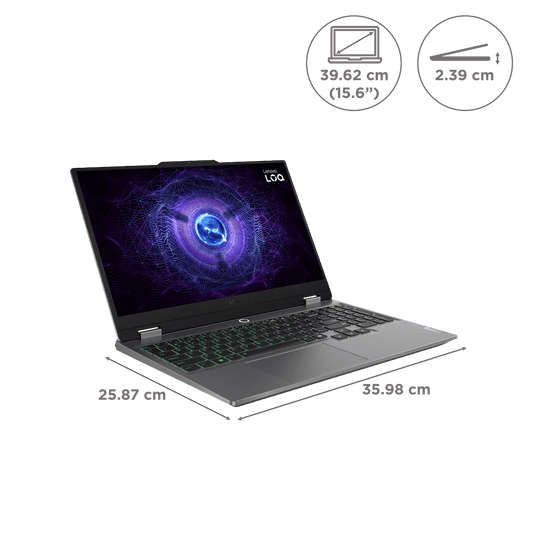 Lenovo LOQ 15IRX9 Intel Core i5 13th Gen Gaming Laptop (16GB, 512GB SSD, Windows 11 Home, 6GB Graphics, 15.6 inch 144 Hz Full HD IPS Display, NVIDIA GeForce RTX 3050, MS Office 2021, Luna Grey, 2.38 KG)