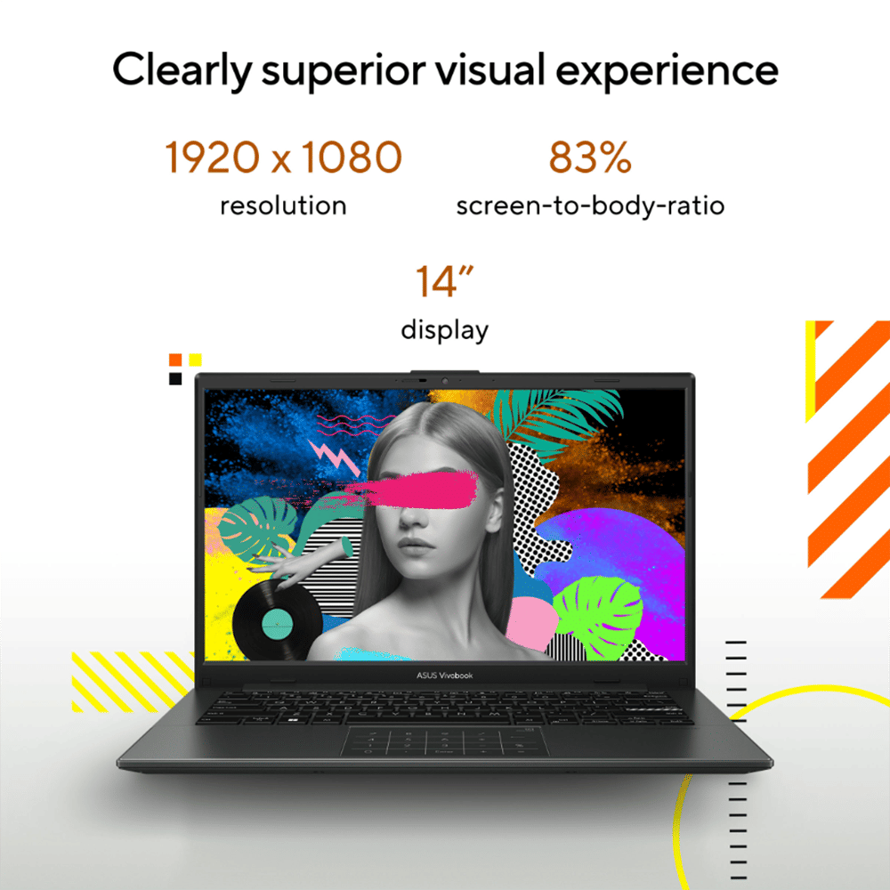 ASUS Vivo book Go AMD Ryen 3 Laptop (8GB, 512GB SSD, Windows 11 Home, 14 inch Full HD LED Backlit Display, MS Office 2021, Mixed Black, 1.38 KG)