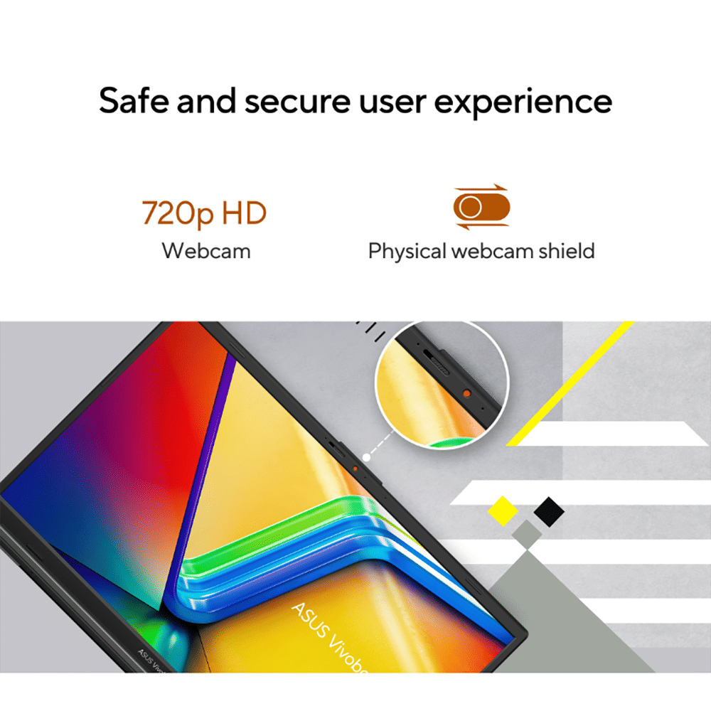 ASUS Vivo book Go AMD Ryen 3 Laptop (8GB, 512GB SSD, Windows 11 Home, 14 inch Full HD LED Backlit Display, MS Office 2021, Mixed Black, 1.38 KG)