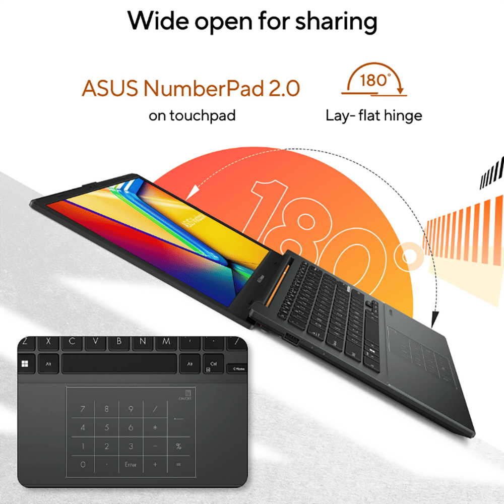 ASUS Vivo book Go AMD Ryen 3 Laptop (8GB, 512GB SSD, Windows 11 Home, 14 inch Full HD LED Backlit Display, MS Office 2021, Mixed Black, 1.38 KG)