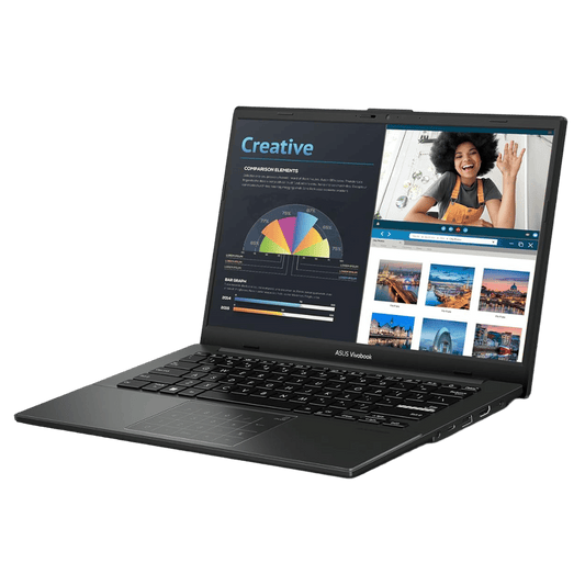 ASUS Vivo book Go AMD Ryen 3 Laptop (8GB, 512GB SSD, Windows 11 Home, 14 inch Full HD LED Backlit Display, MS Office 2021, Mixed Black, 1.38 KG)
