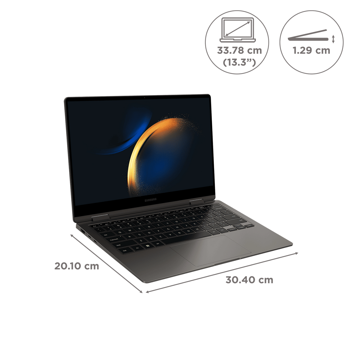 SAMSUNG Galaxy Book3 360 Intel Core i7 13th Gen 2-in-1 Laptop (16GB, 512GB SSD, Windows 11 Home, 13.3 inch Full HD Super AMOLED Display, MS Office 2021, Graphite, 1.16 KG)