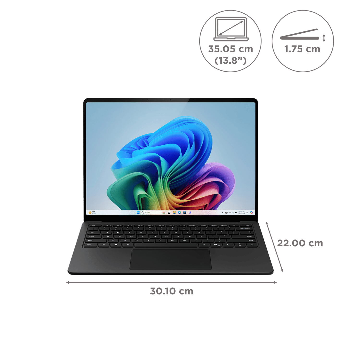 Microsoft Surface 7th Edition Snapdragon X Elite Touchscreen Ultra Thin Laptop (32GB, 1TB SSD, Windows 11 Home, 13.8 inch LCD Display, Black, 1.34 KG)